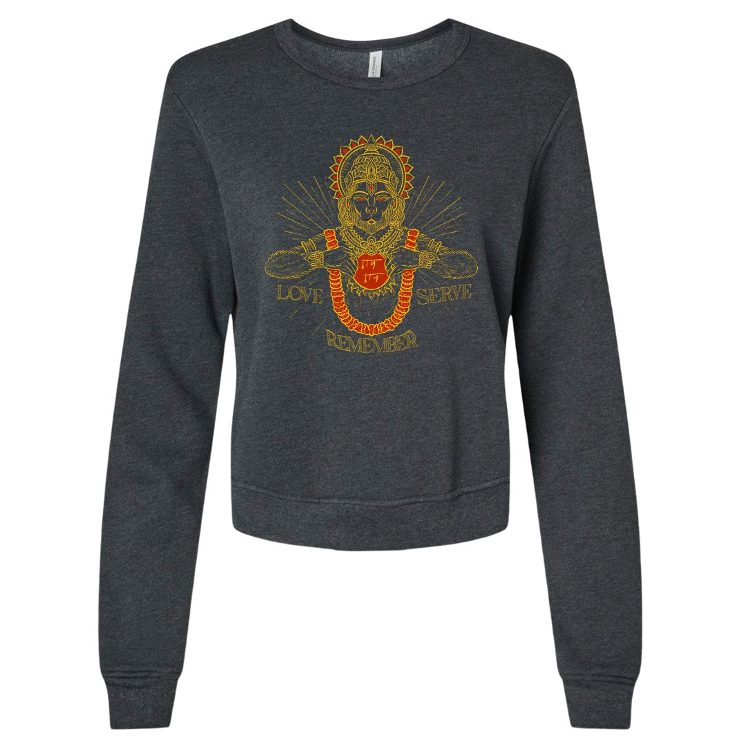 Hanuman Love Serve Remember Crew Sweatshirt (Women's)