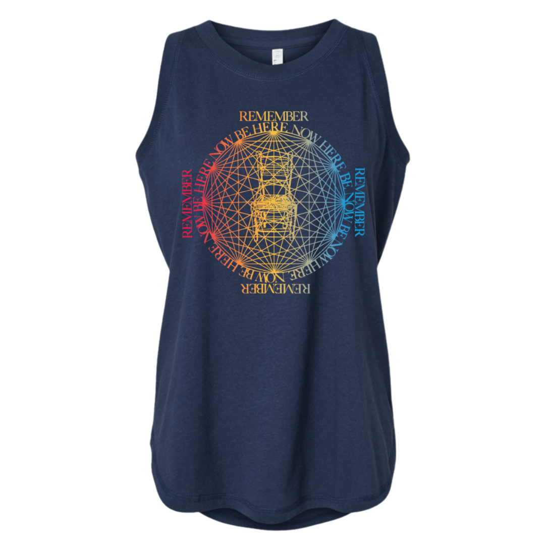 Rainbow Be Here Now Book Cover Tank (Women's)