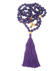 Amethyst and Palo Santo Gemstone Mala (108 beads + 1 bindu)
