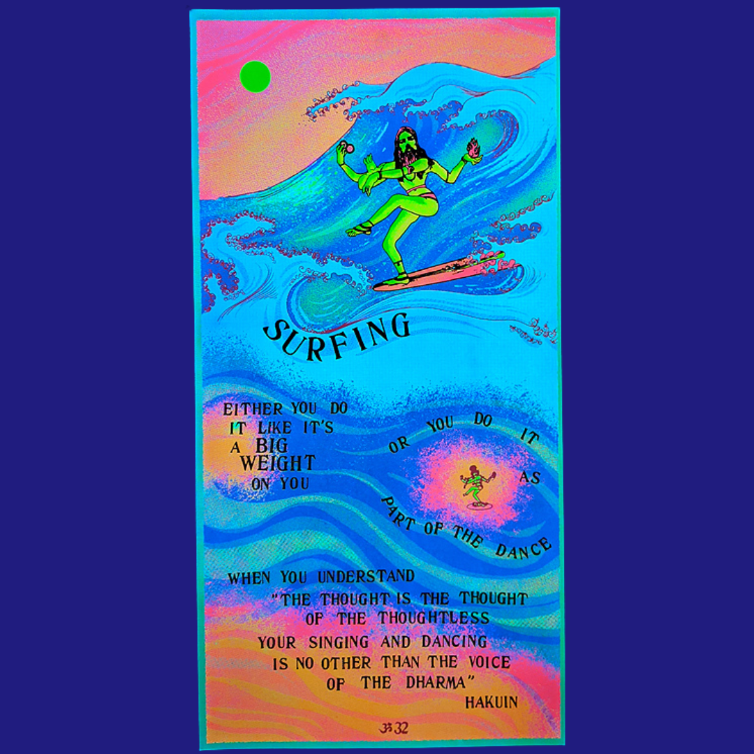 Be Here Now 50th Anniversary Surfing Poster – Love Serve Remember Shop