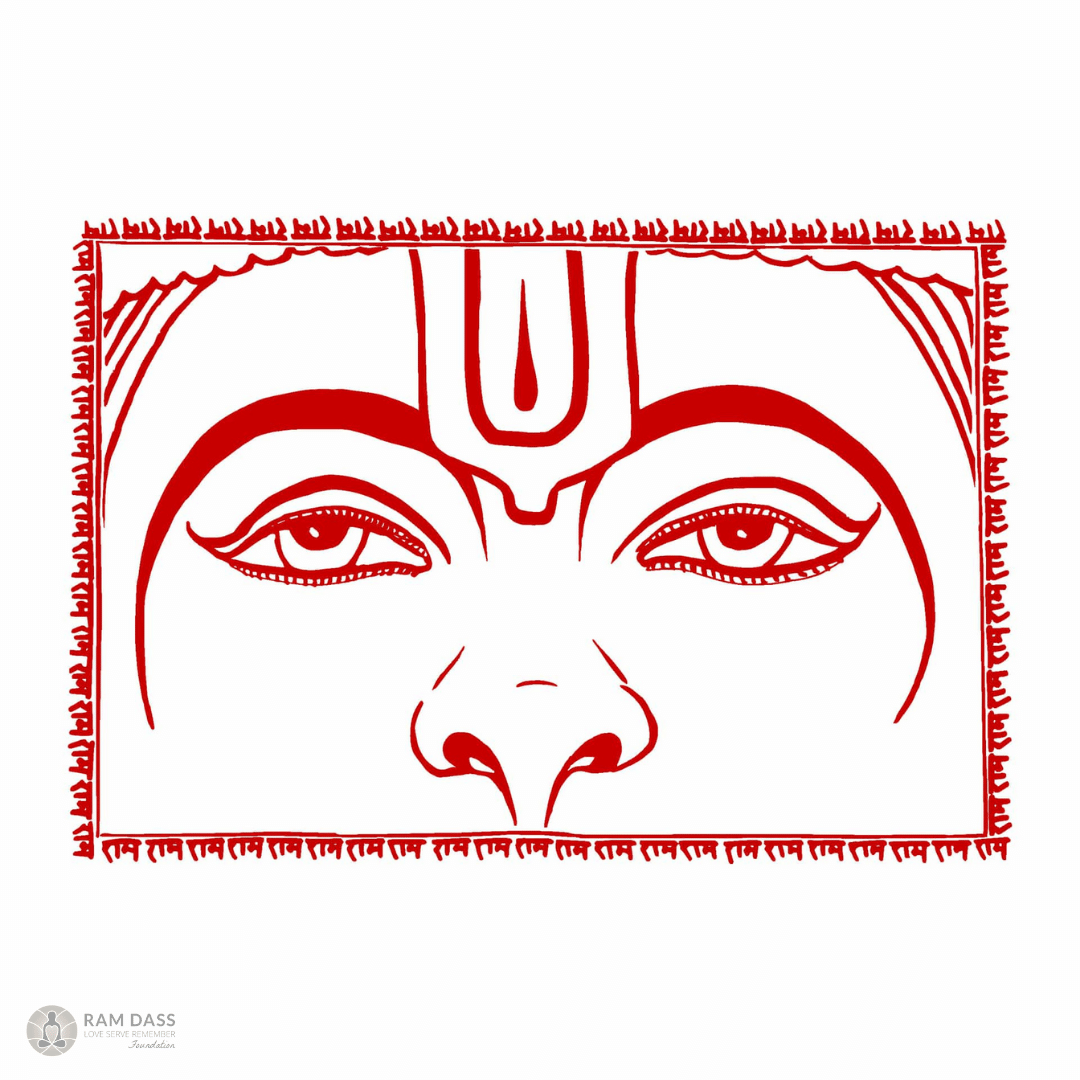 Hanuman Eyes Prayer Flag