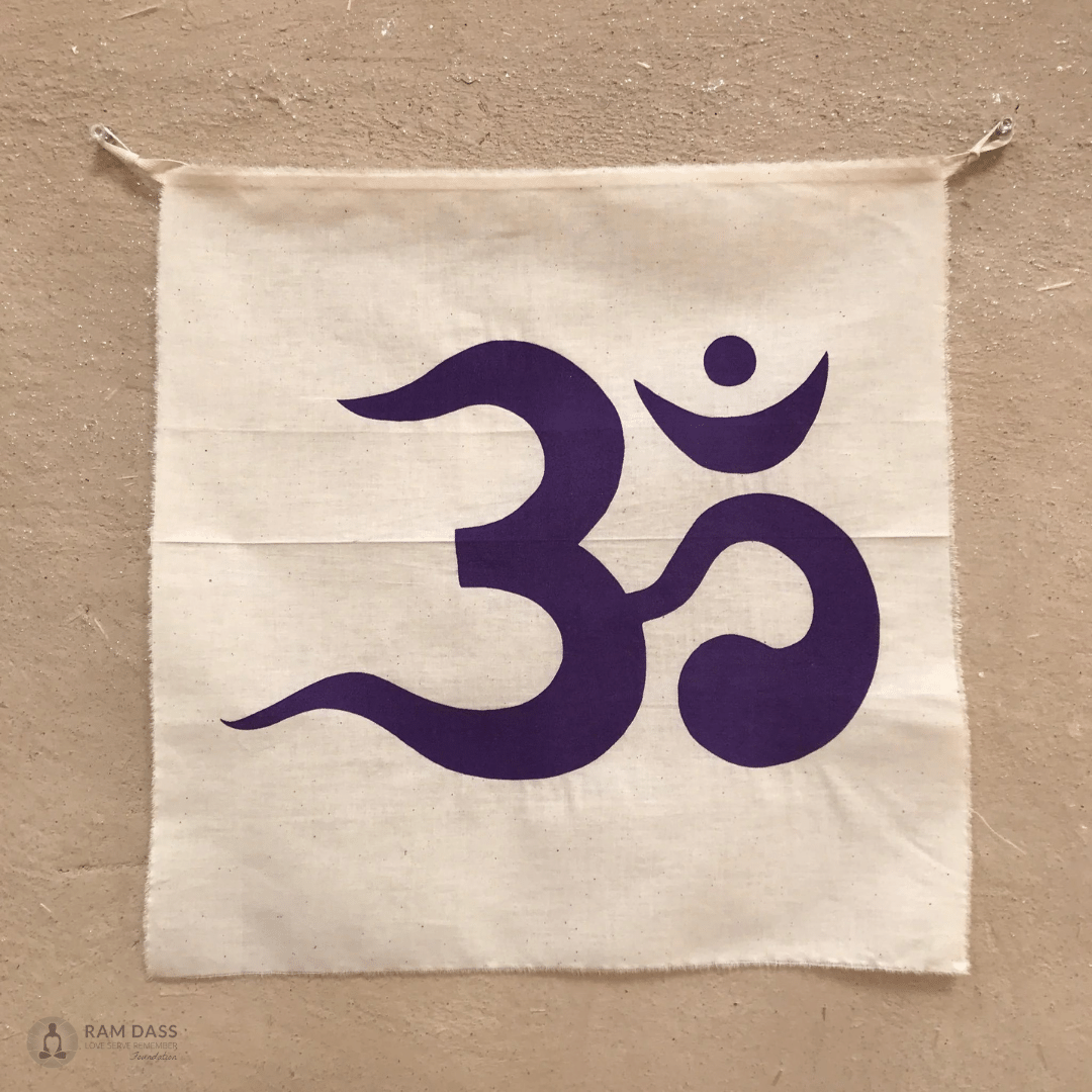 Hindi Om Prayer Flag