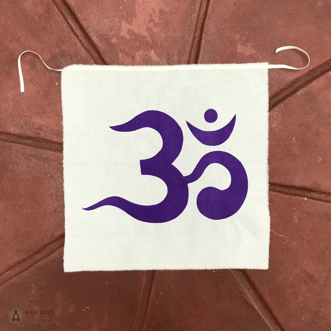 Hindi Om Prayer Flag