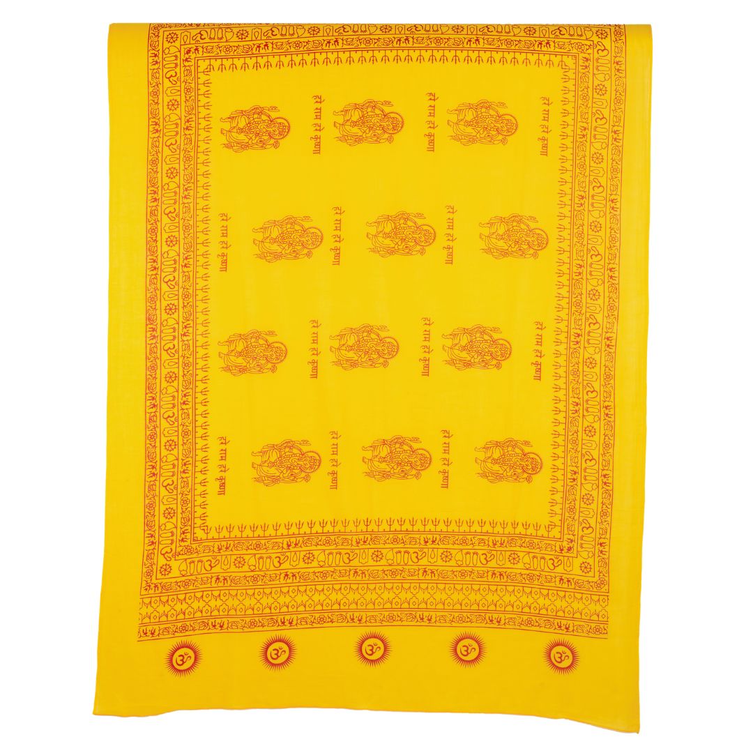 ॐ Krishna Cotton Prayer Shawl