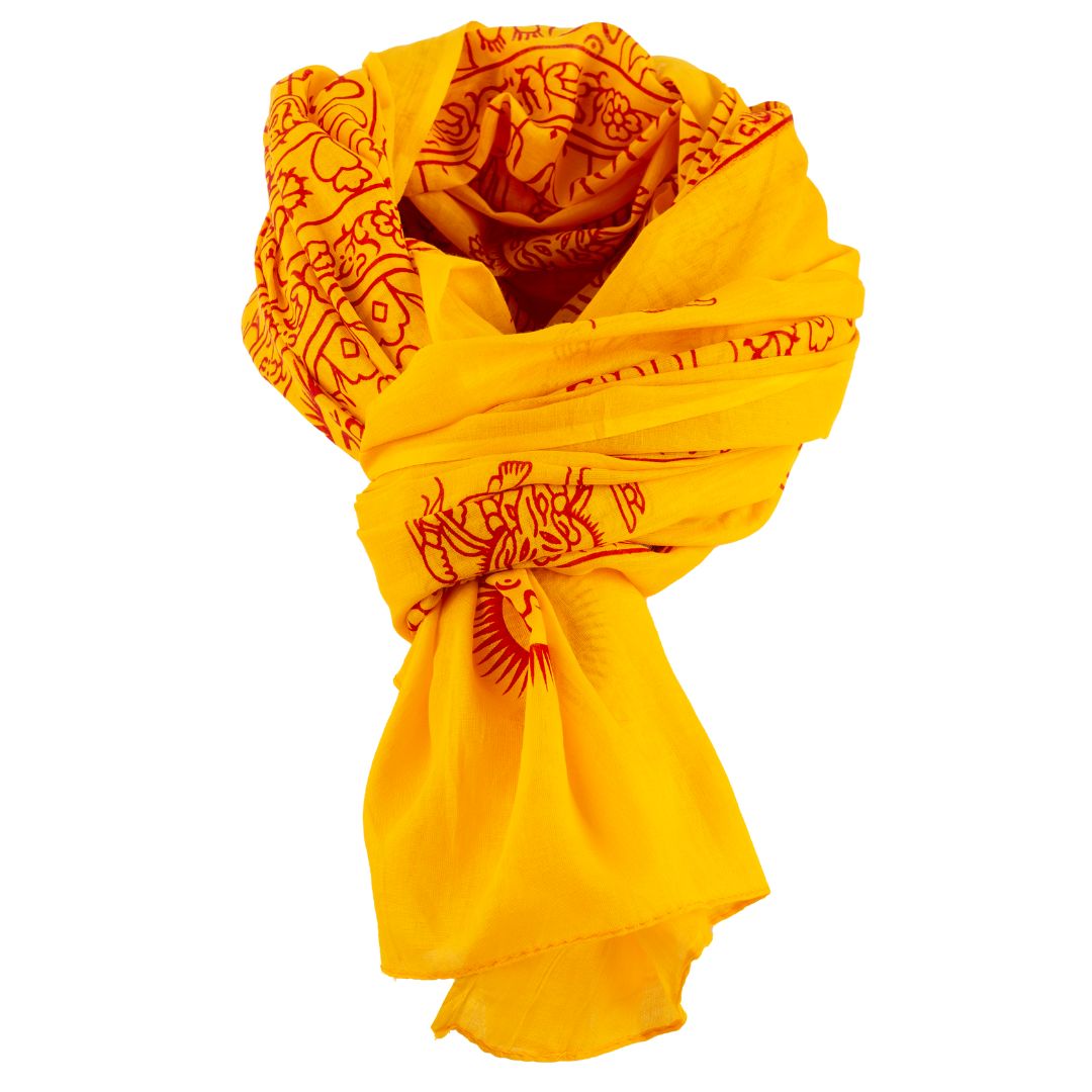 ॐ Krishna Cotton Prayer Shawl