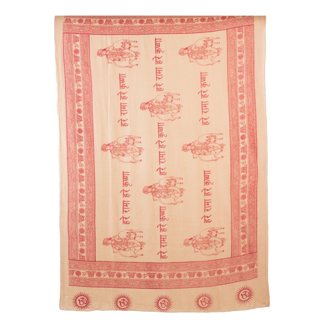 ॐ Krishna Cotton Prayer Shawl