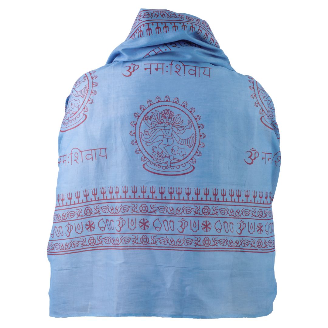 ॐ Shiva Nataraja Cotton Prayer Shawl