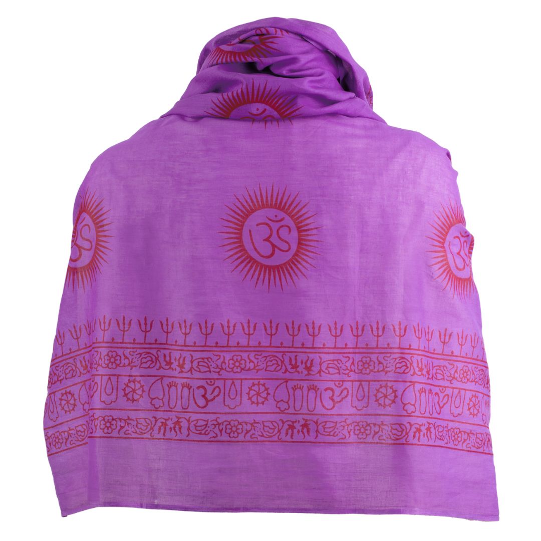 ॐ Krishna Cotton Prayer Shawl