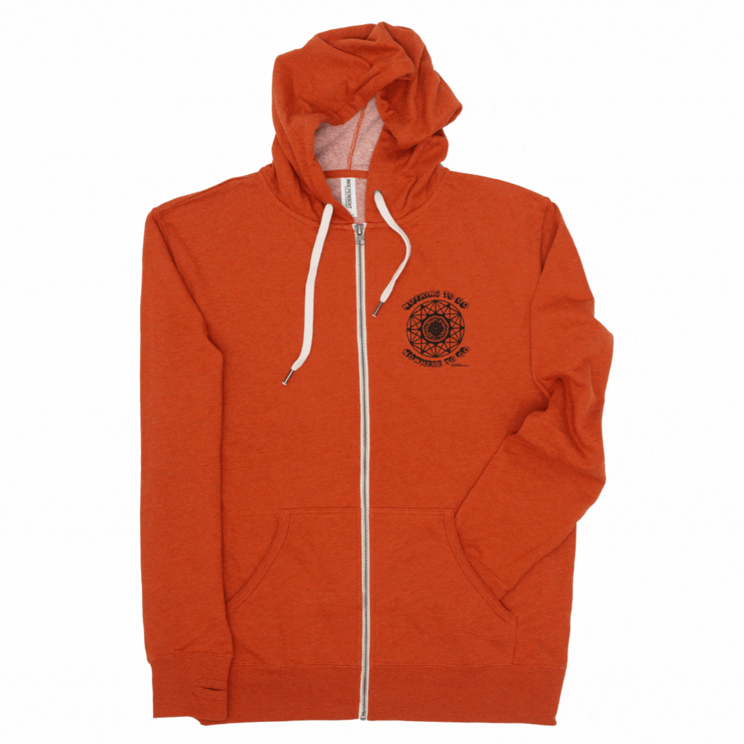 Burnt orange online zip up hoodie
