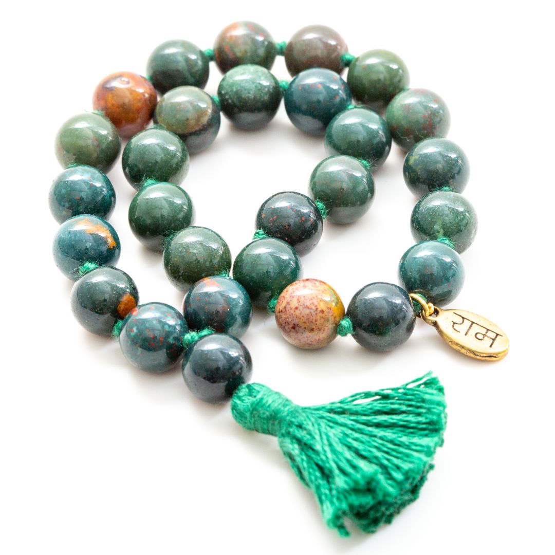 Bloodstone Mala (27 Beads + 1 Bindu)