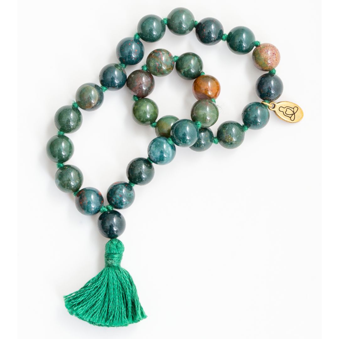Bloodstone Mala (27 Beads + 1 Bindu)