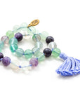 Flourite Gemstone Mala (27 Beads + 1 Bindu)