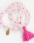 Rose Quartz Gemstone Mala (27 Beads + 1 Bindu)
