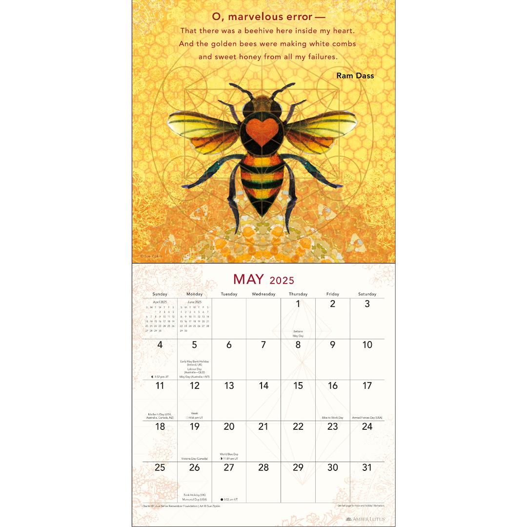 Be Here Now 2025 Wall Calendar