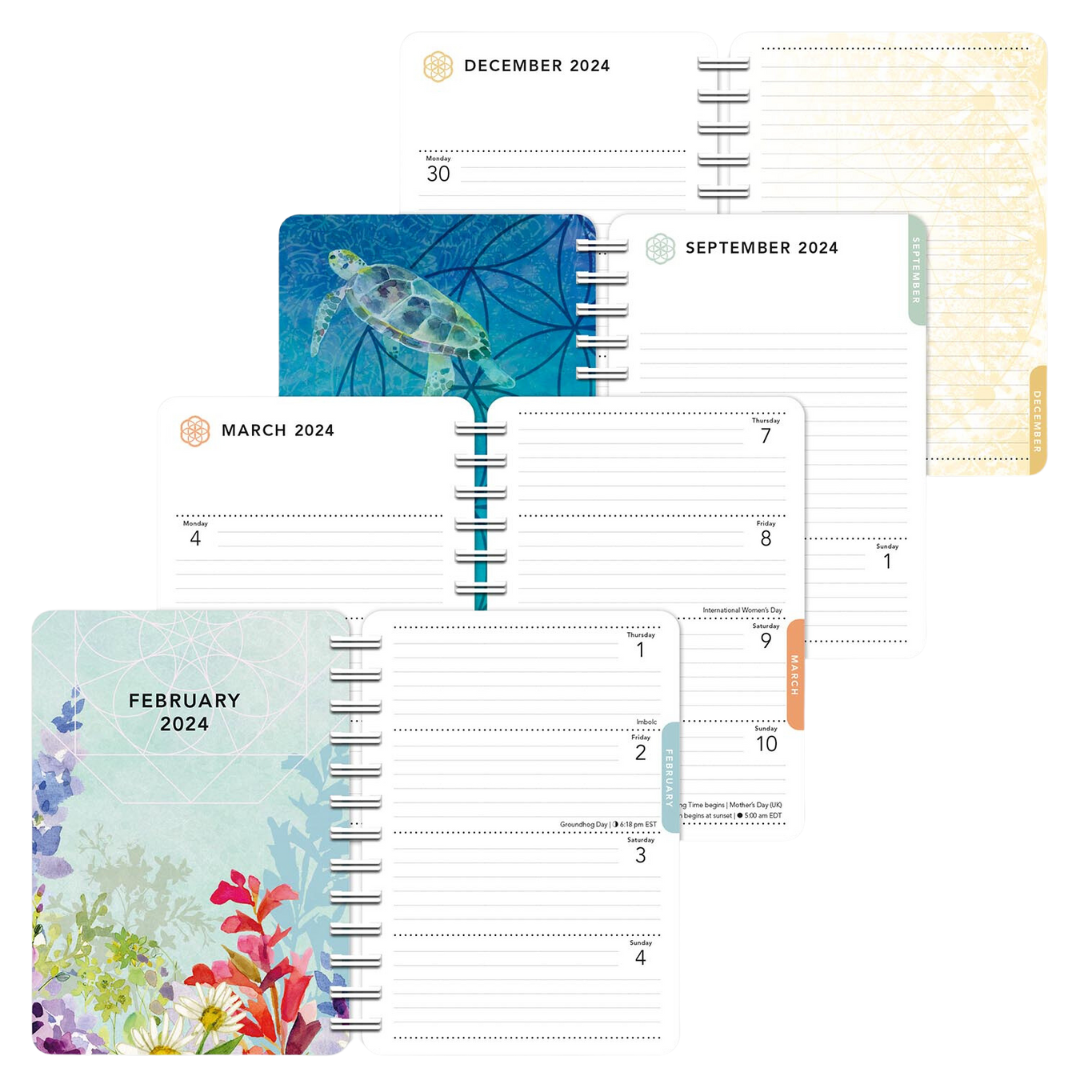  Be Here Now 2024 Weekly Planner 12-Month With Pocket - Weekly Layouts
