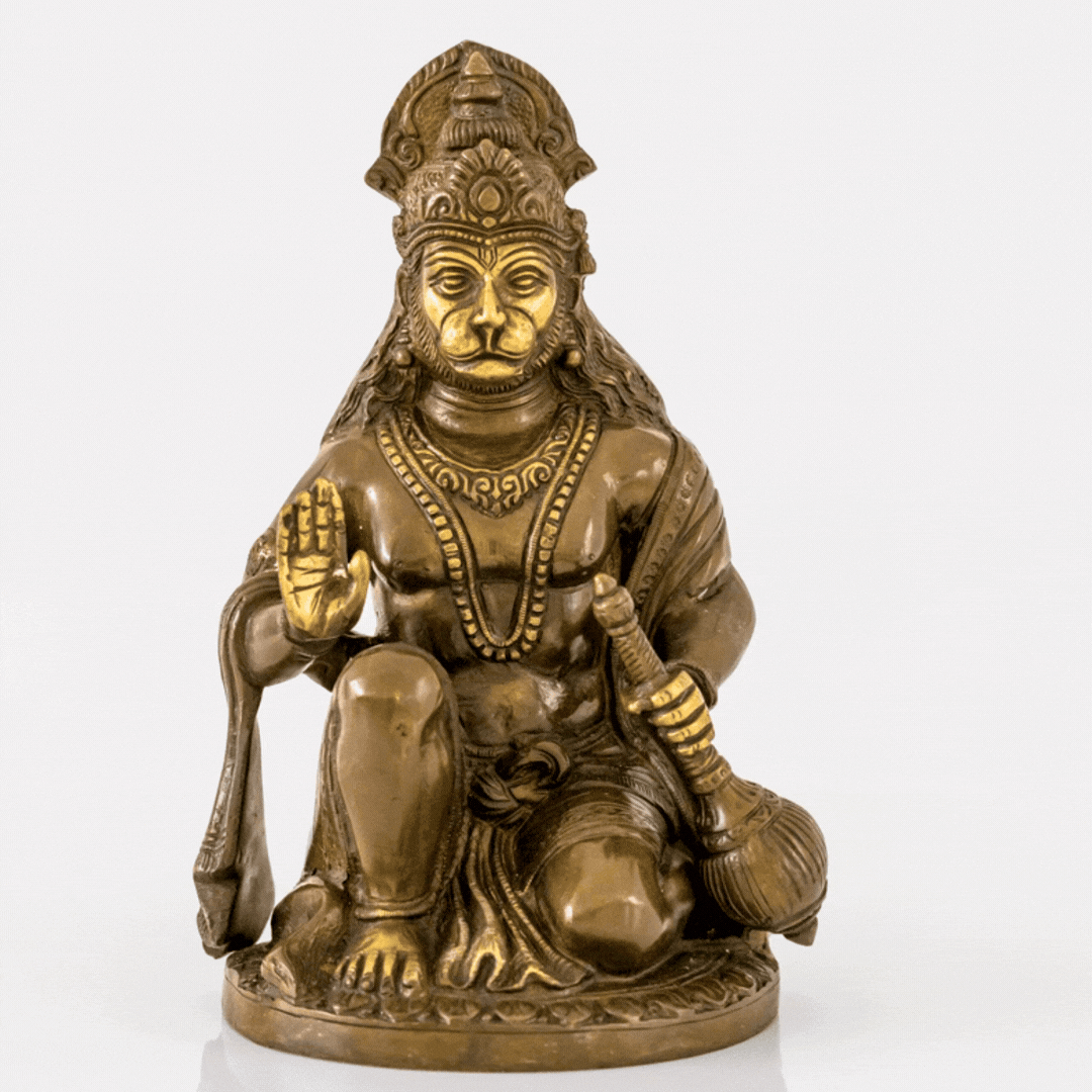 Kneeling Hanuman Murti 10" (Inches)