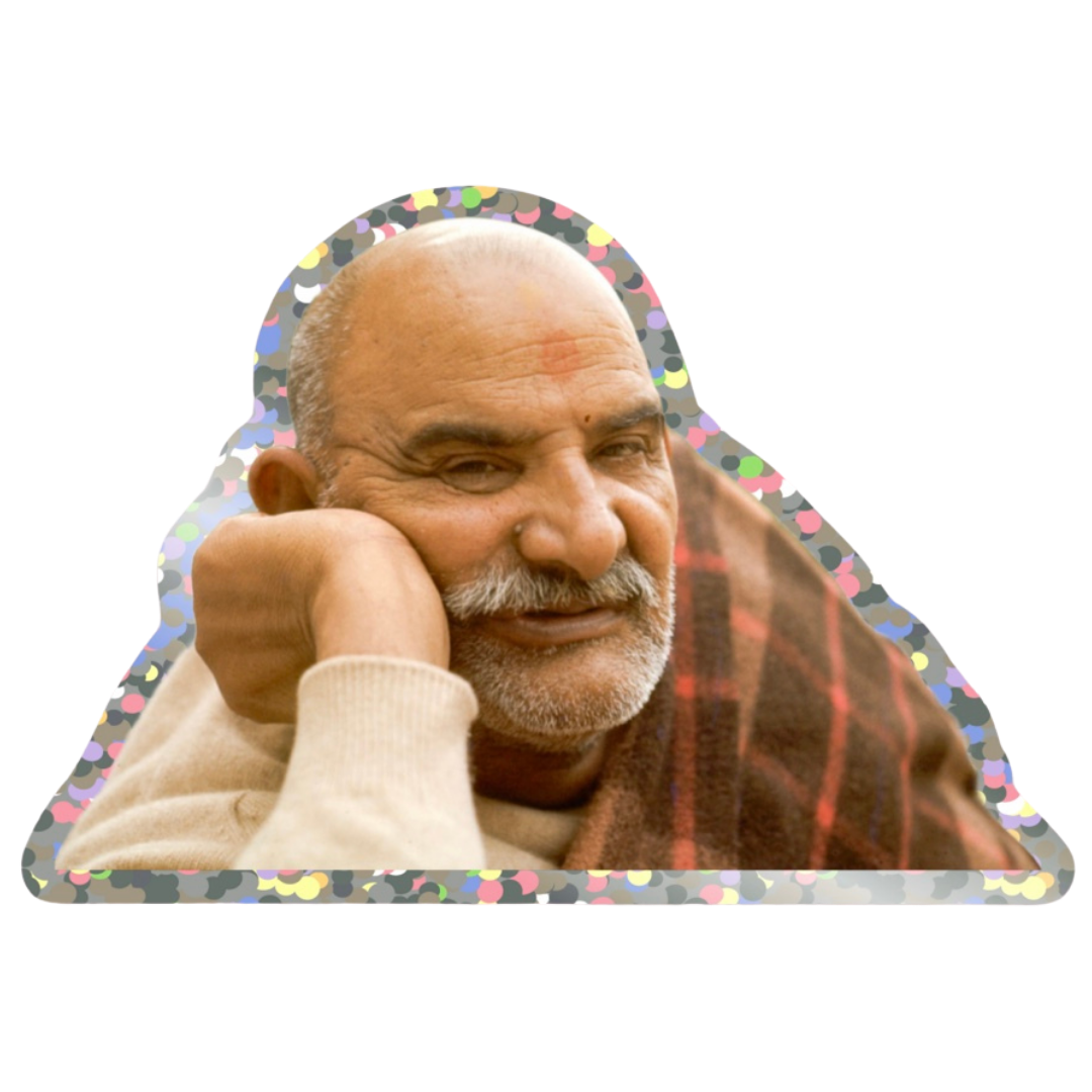 Maharaj-ji Glitter Sticker