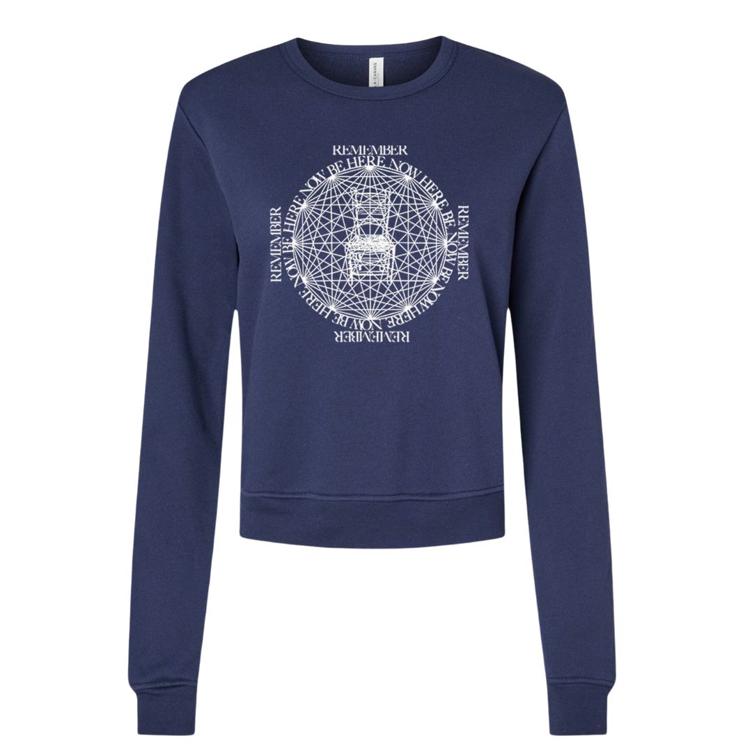 Be Here Now Book Cover Crew Sweatshirt (Women's)