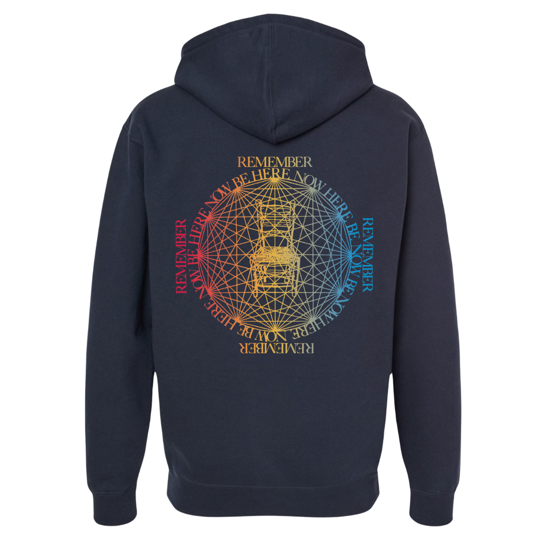 Rainbow Be Here Now Book Cover Hoodie (Unisex)