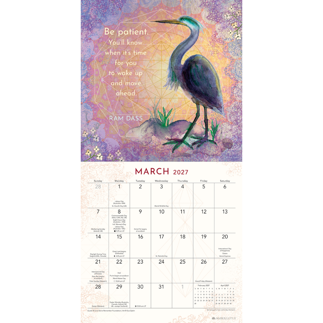 Be Here Now 2027 Wall Calendar