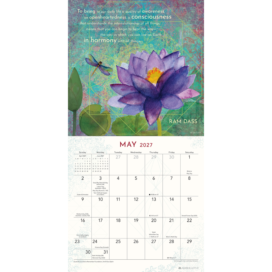 Be Here Now 2027 Wall Calendar