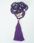Amethyst and Palo Santo Gemstone Mala (108 beads + 1 bindu)