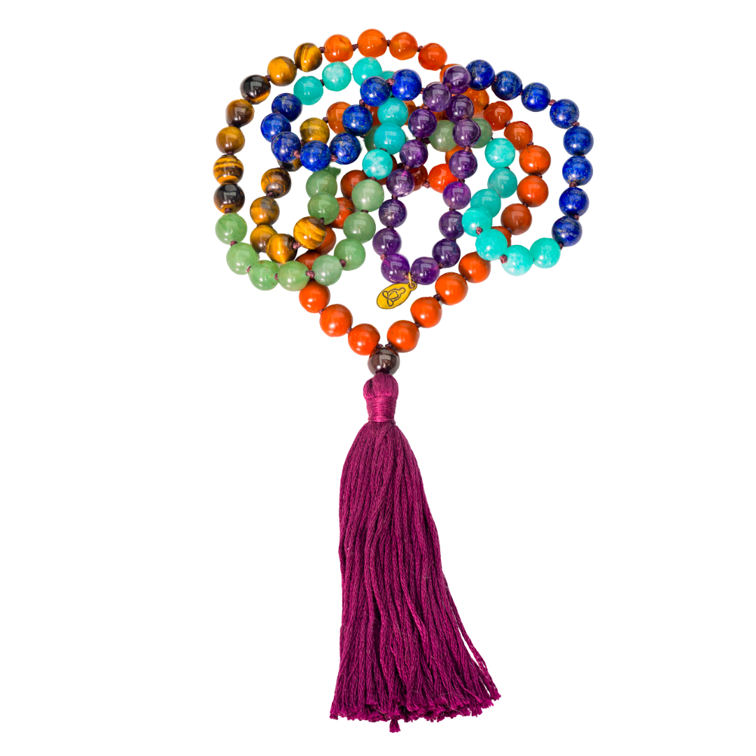 Chakra Gemstone Mala (108 beads + 1 bindu)
