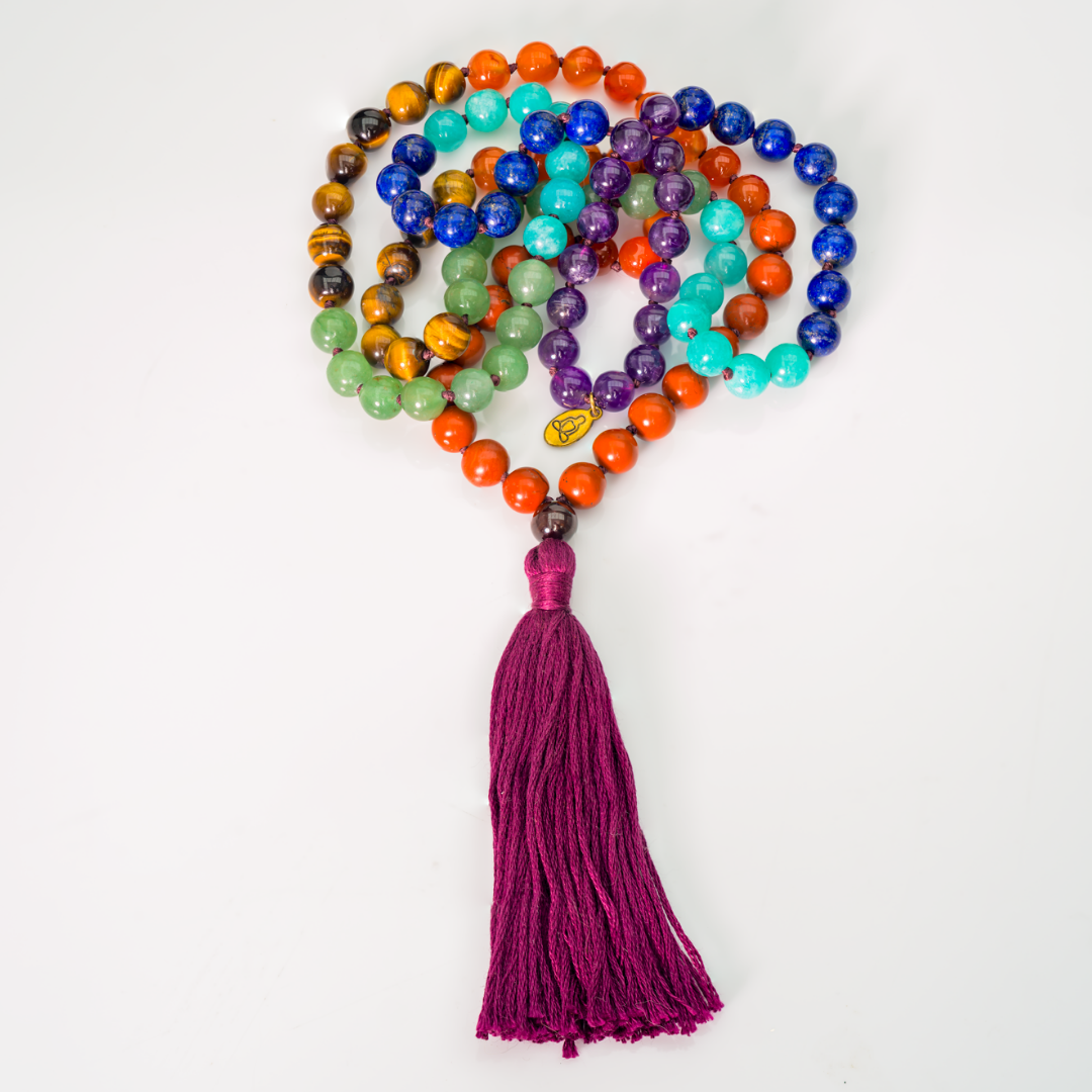 Chakra Gemstone Mala (108 beads + 1 bindu)