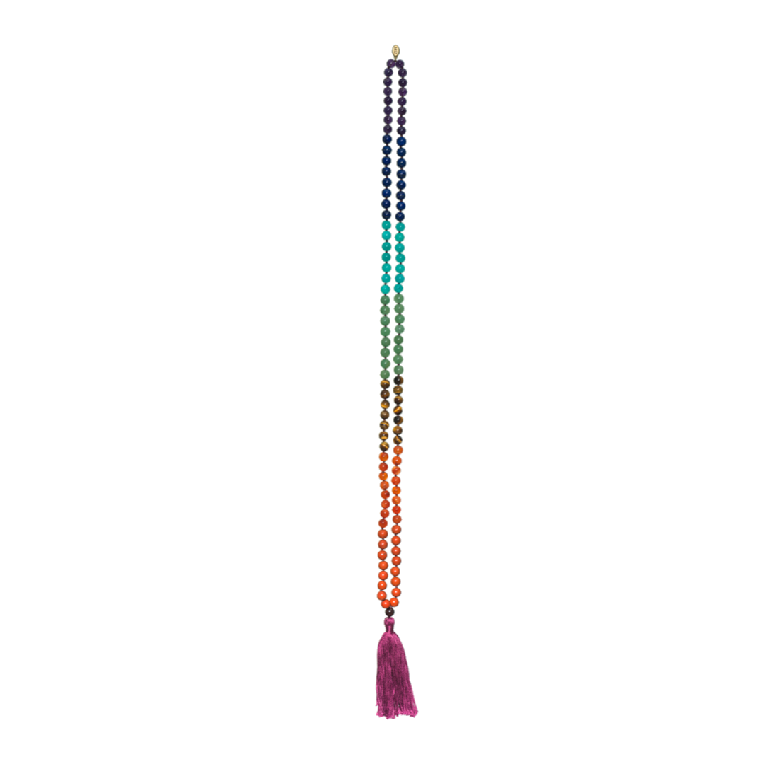 Chakra Gemstone Mala (108 beads + 1 bindu)