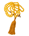 Citrine and Rudraksha Gemstone Mala (108 beads + 1 bindu)