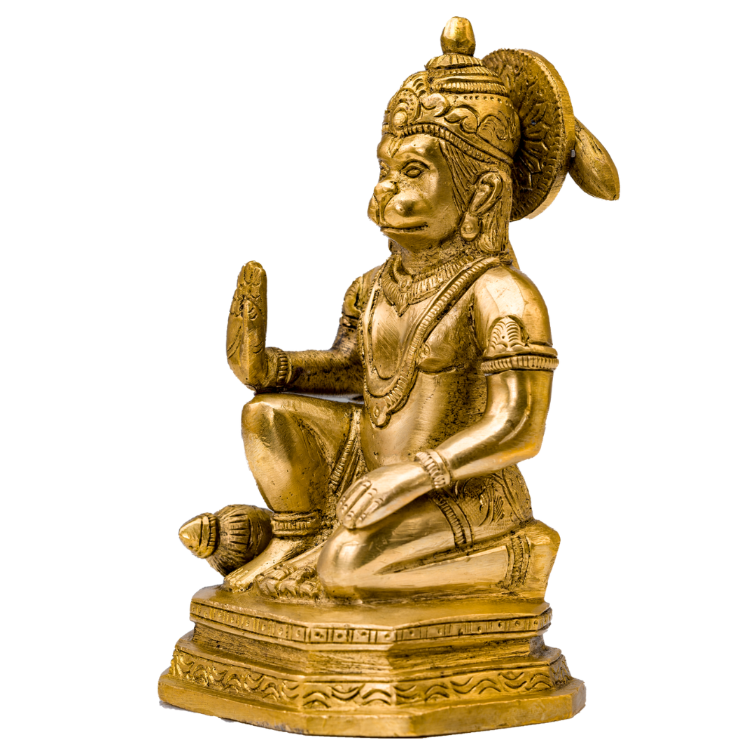 Kneeling Blessing Hanuman Murti - Large