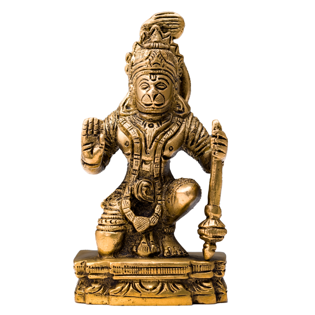 Kneeling Blessing Hanuman Murti - Small