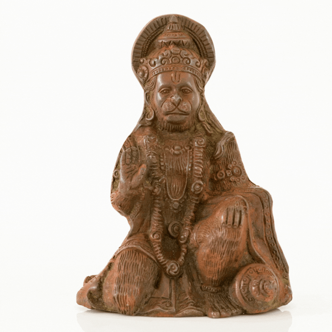 Kneeling Sindoor Hanuman Murti