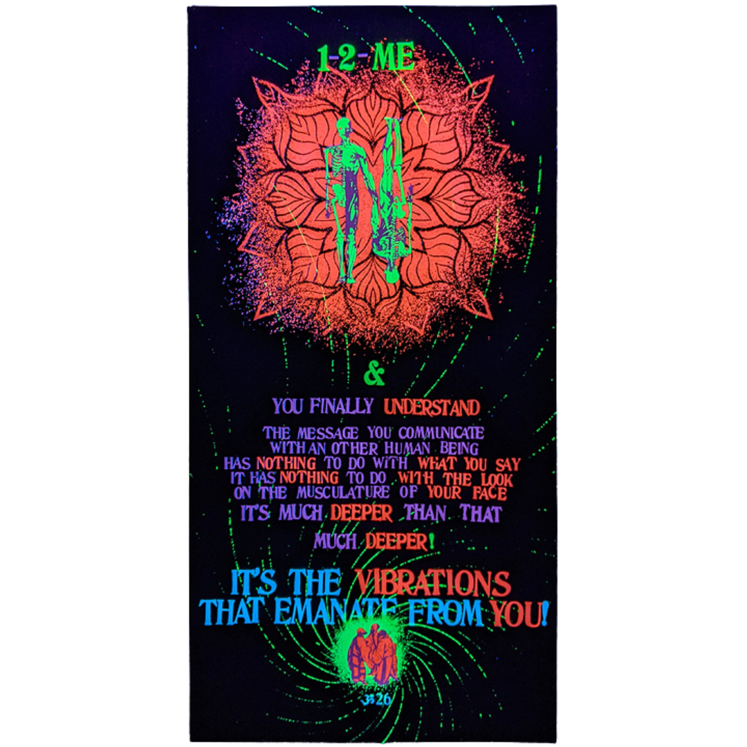 Be Here Now 50th Anniversary 1-2 Me Poster - dark mode