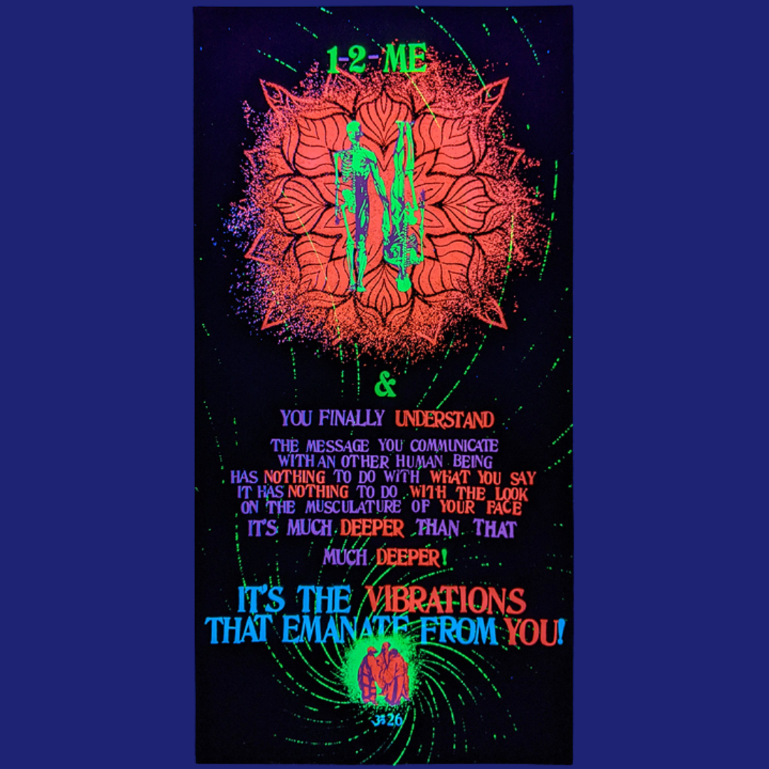 Be Here Now 50th Anniversary 1-2 Me Poster Dark Mode