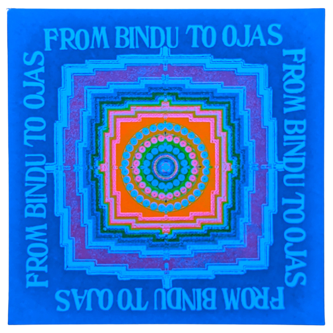 Be Here Now 50th Anniversary Bindu to Ojas Poster - Dark Mode