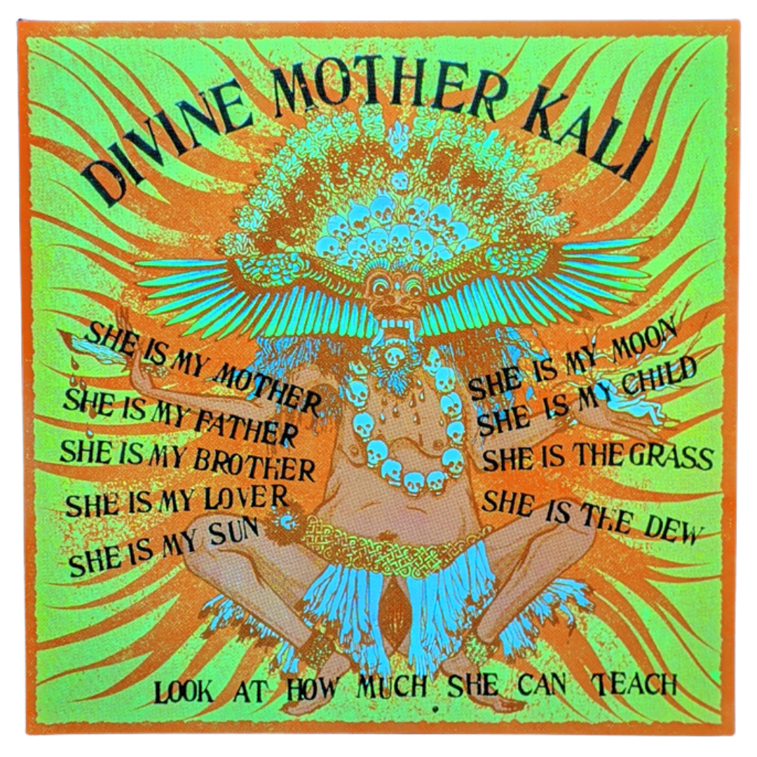 Be Here Now 50th Anniversary Divine Mother Kali Poster Dark Mode