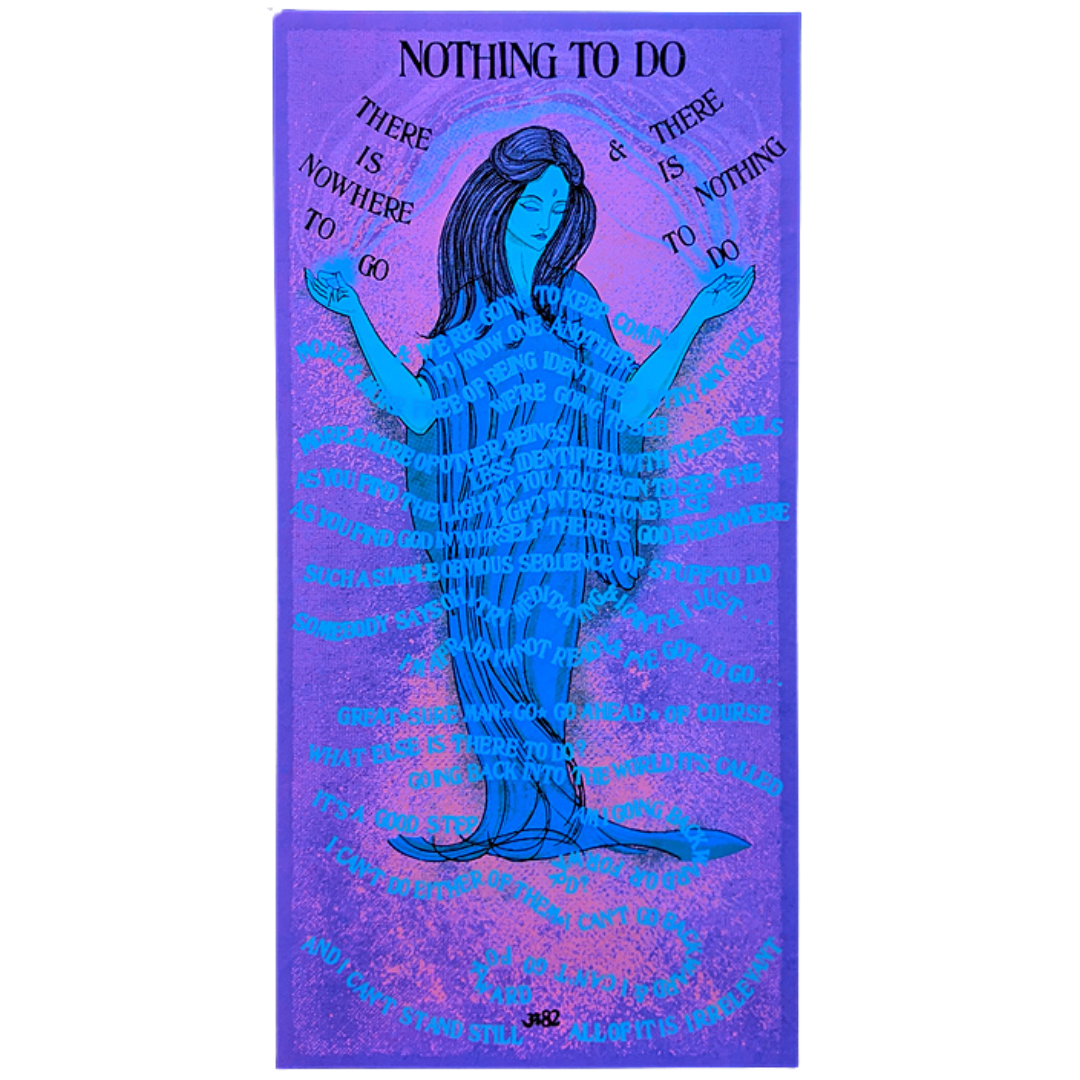 Be Here Now 50th Anniversary Nothing to Do Poster Dark Mode