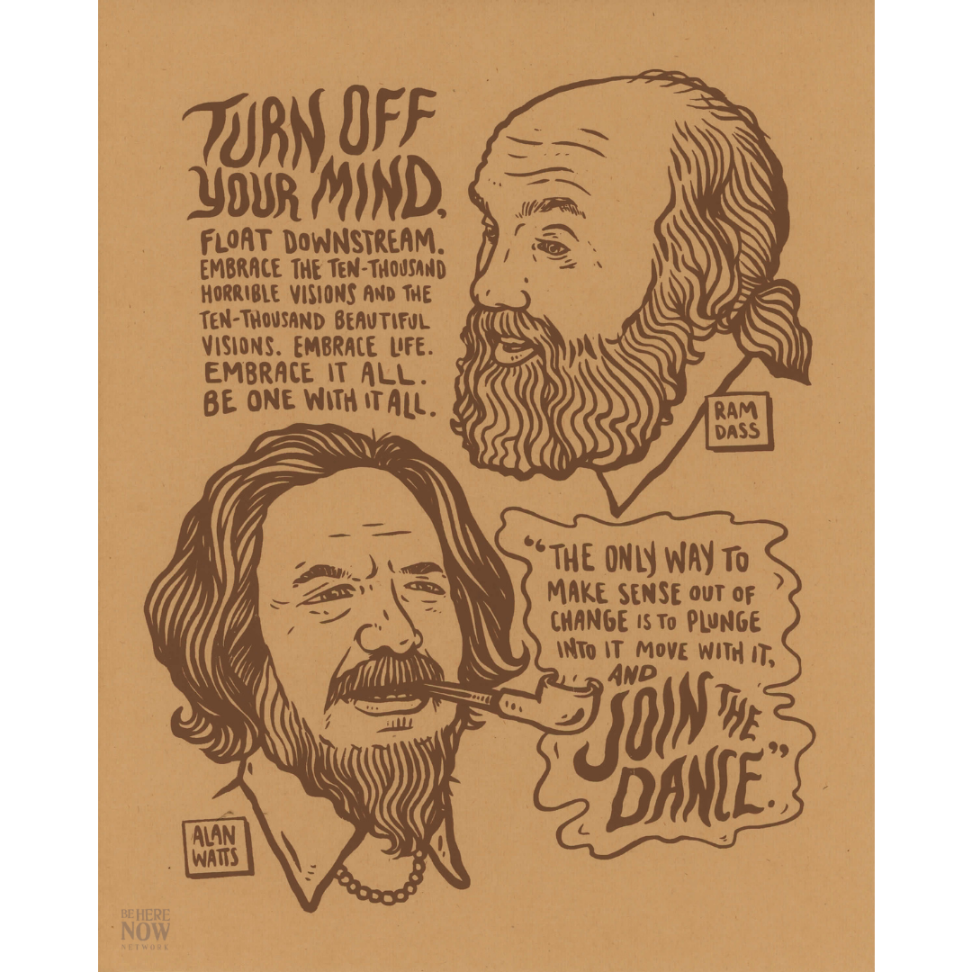 Ram Dass x Alan Watts 8x10 Portrait Poster