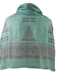 ॐ Buddha Cotton Prayer Shawl Evergreen