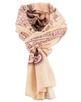 ॐ Buddha Cotton Prayer Shawl Latte