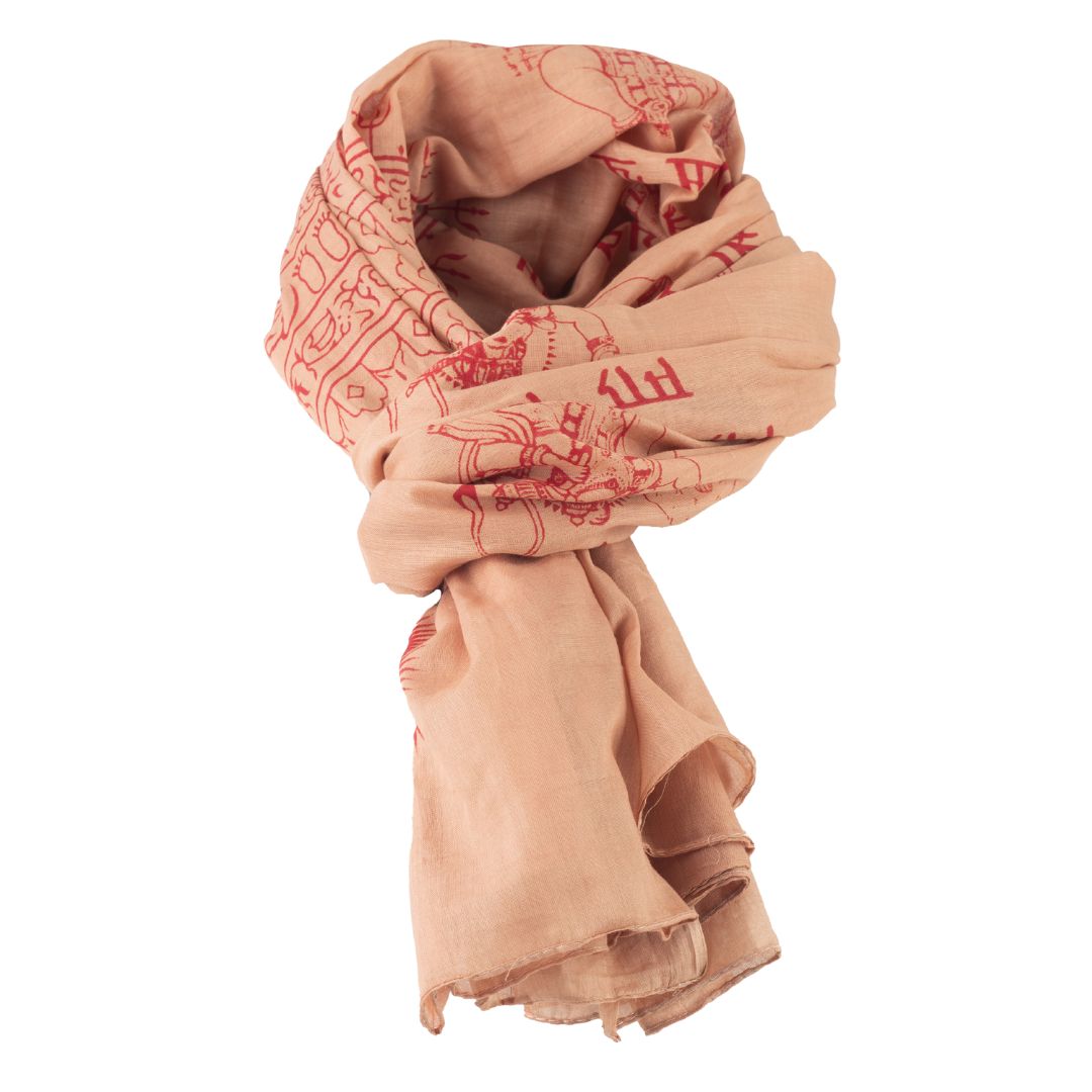 ॐ Buddha Cotton Prayer Shawl Chai