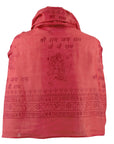 ॐ Buddha Cotton Prayer Shawl Toasted Apple