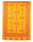 ॐ Buddha Cotton Prayer Shawl Saffron