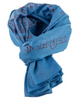 ॐ Buddha Cotton Prayer Shawl Hydrangea Blue