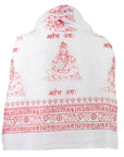 ॐ Buddha Cotton Prayer Shawl Snow