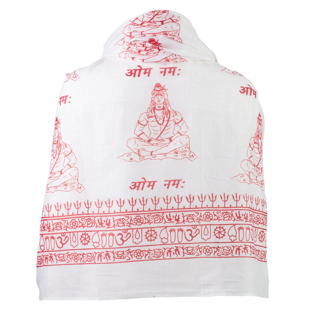 ॐ Ganesha Cotton Prayer Shawl
