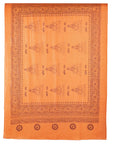 ॐ Buddha Cotton Prayer Shawl Burnt Orange