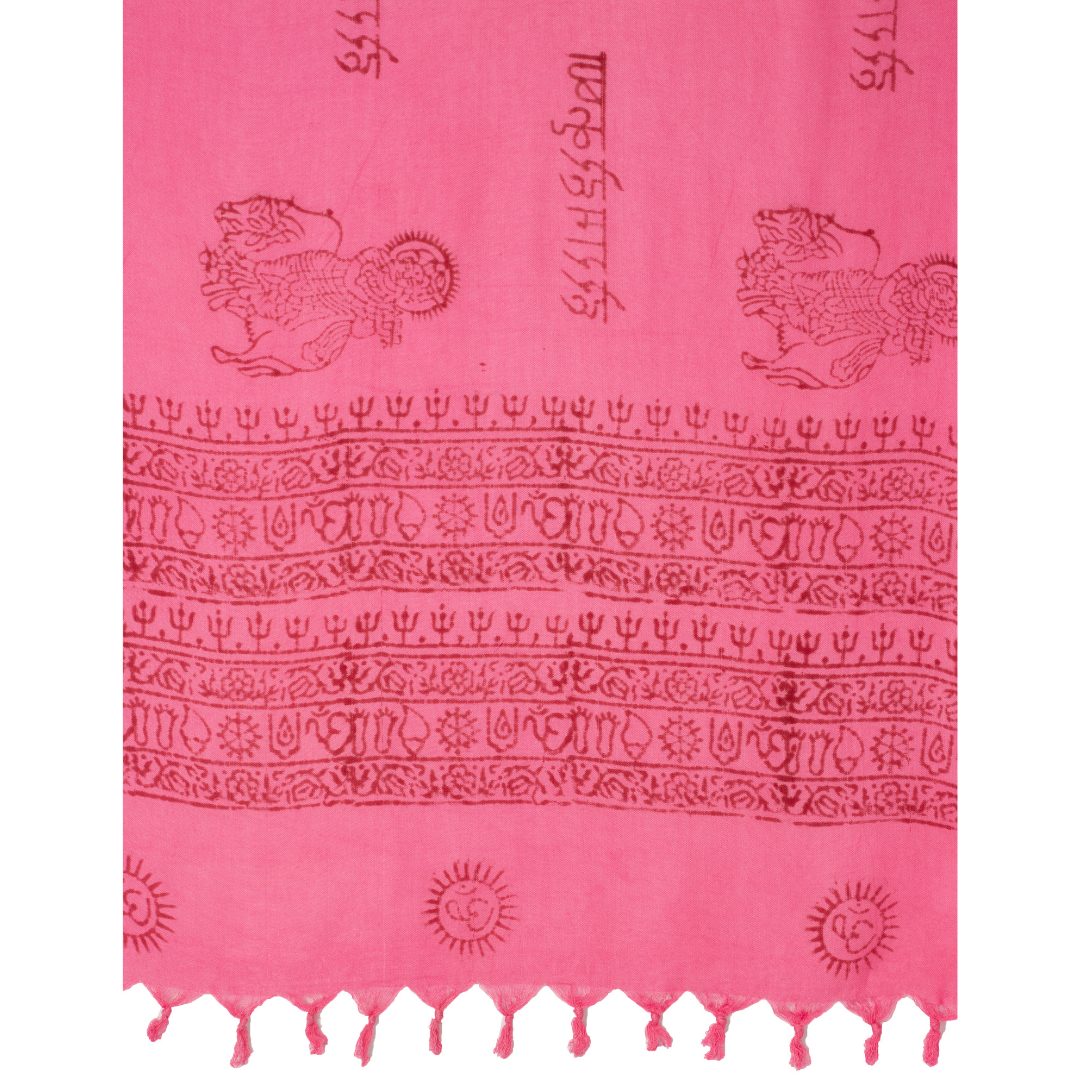 ॐ Shiva Prayer Shawl - Light Pink