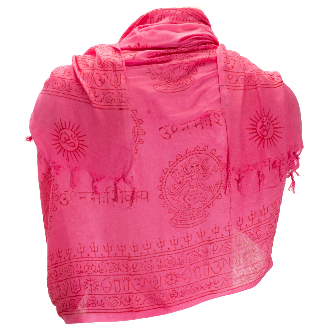 ॐ Shiva Prayer Shawl - Pink